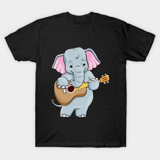 Elephant as musician with guitar T-Shirt